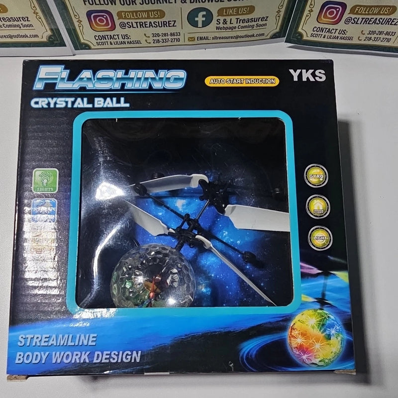 YKS Flashing Crystal Ball RC Micro Helicopter Electric Ready to Fly Toy