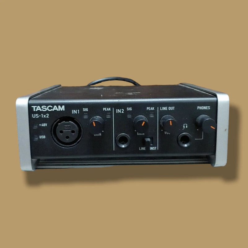 Tascam Model US-1x2 Audio interface Mic/Guitar input IOS compatibility Music