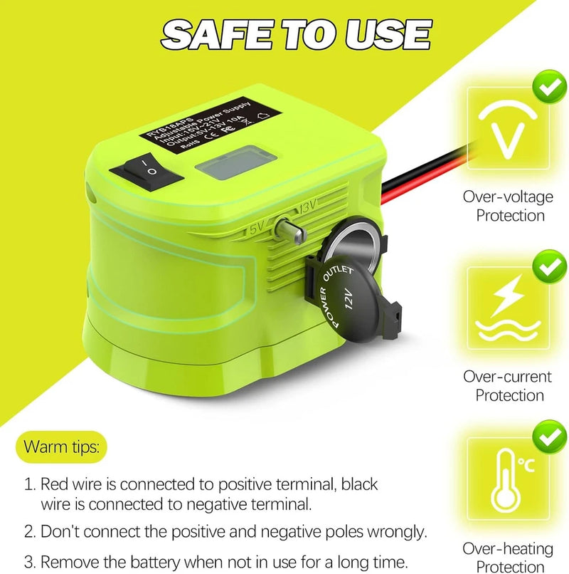 Step Down 18V to 12V for Ryobi 18v Battery Converter DIY for RC Car Truck Converter