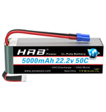 HRB 6S 5000mAh Lipo Battery EC5 Soft Case 50C 100C 22.2V RC Lipo Battery