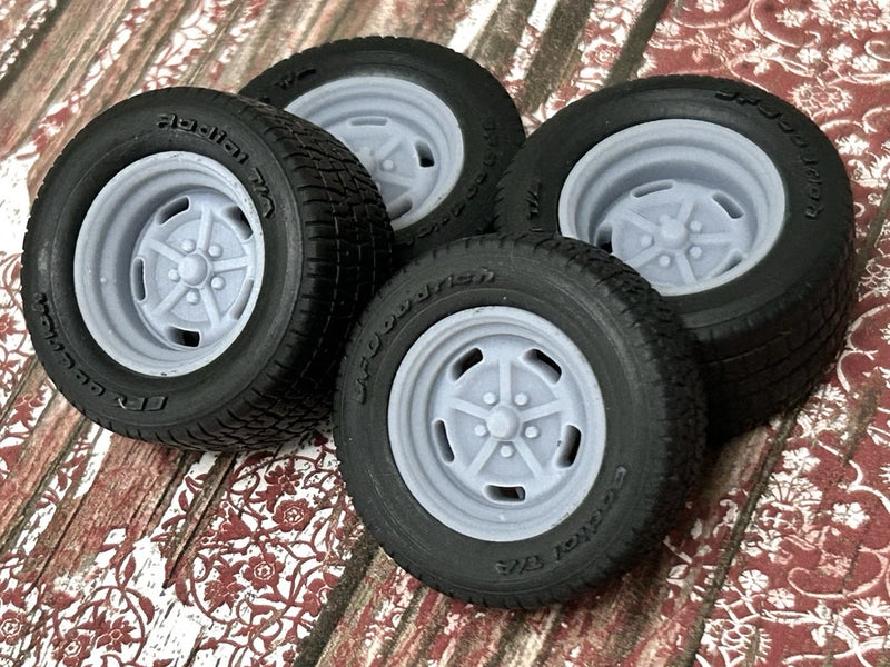 1/24 Scale: 15-inch ¡°A.R. Salt Flat Special¡± Resin Wheels W/ Wide Rear Tires