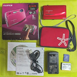 Fujifilm FinePix Z950EXR Digital Camera Red Compact with Pouch & Accessories Fro