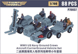 Triumph P70037 1/700WWll Us Navy Ground crews Aircraft CarrierGround Vehicle Set
