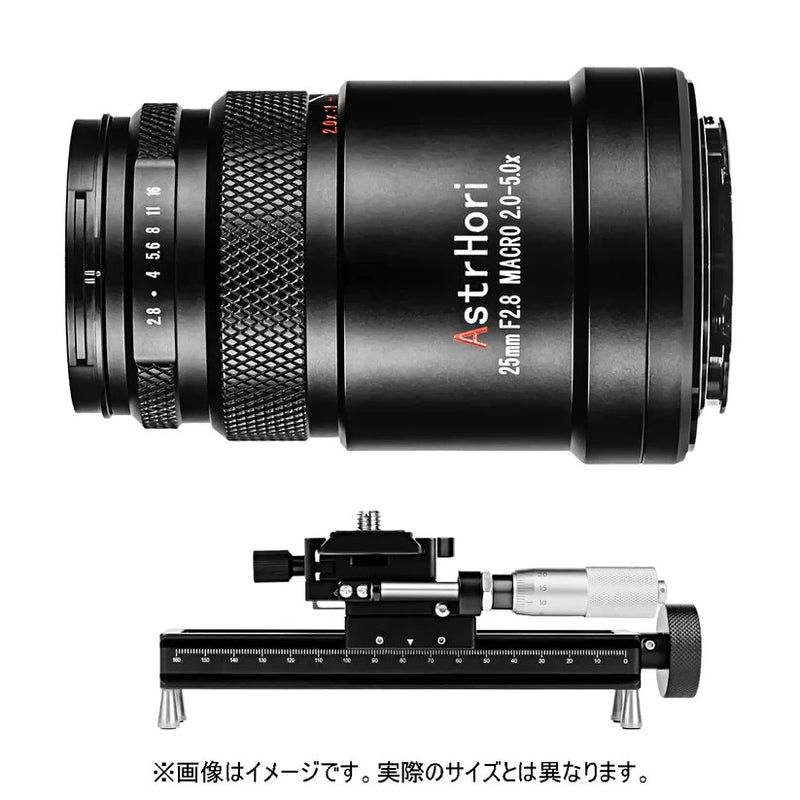 AstrHori 25mm F2.8 2-5X Super Macro Lens Focus Rail Kit for Fujifilm X