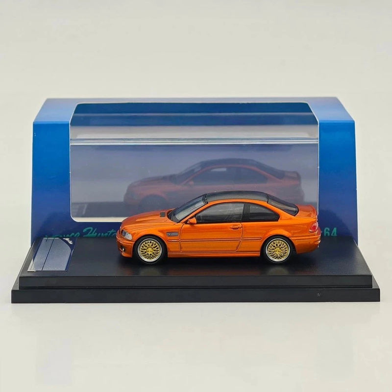 1:64 SH E46 Orange Carbon Top Coupe Racing Sports Model Diecast Model Car