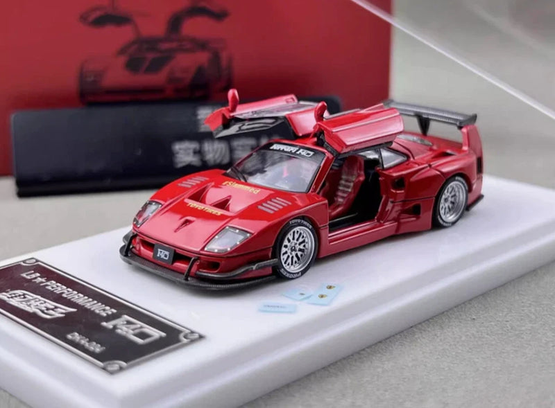 DK 1:64 Red LBWK F40 Racing Sports Car Model Diecast Car Collection Toy Gifts