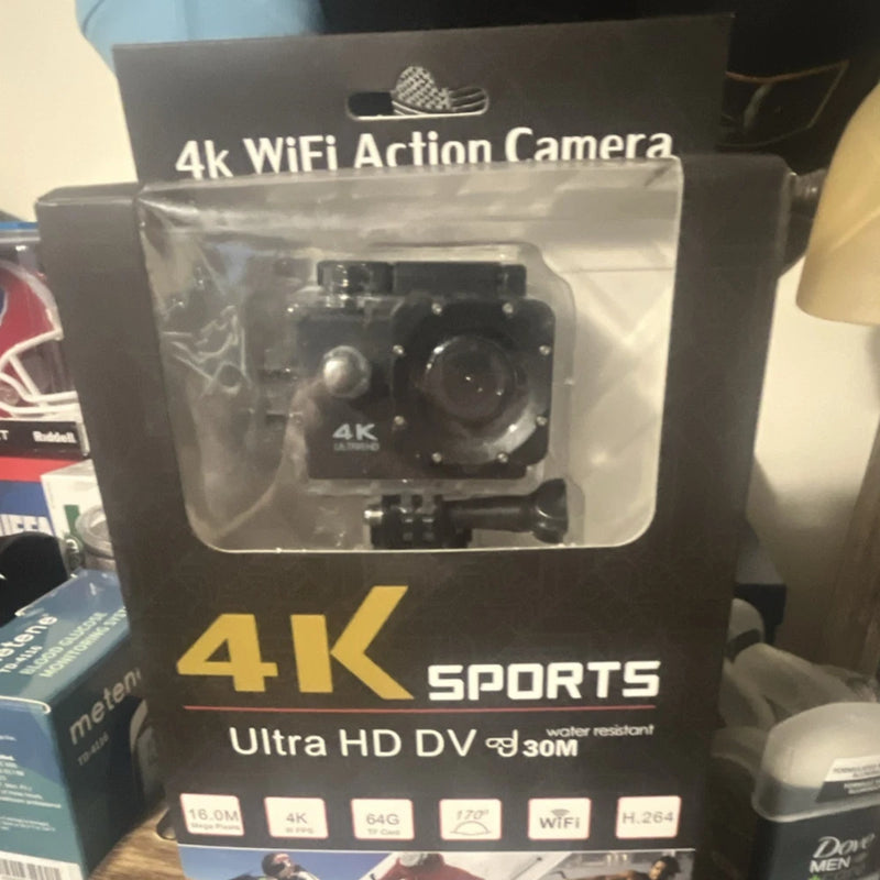 4K SPORTS Ultra HD DV Action Camera Black 16MP Wi-Fi Water-Resistant 4K Video
