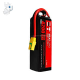 7.4V 4200mAh LiPo battery, red/black pack with yellow connector