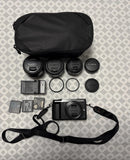 Panasonic LUMIX GX85 4K Digital Camera, 12-32mm and 45-150mm,  w/3 extra lenses