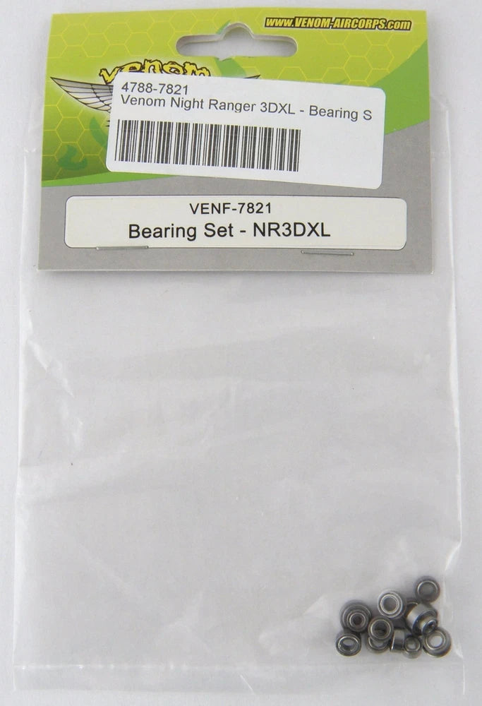 Venom helicopter bearing set for 3DXL, small metal bearings in clear plastic bag