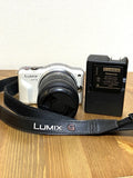 [FOR PARTS] Panasonic LUMIX DMC-GF3 White + 14-42mm Lens | Genuine Acc | AS-IS