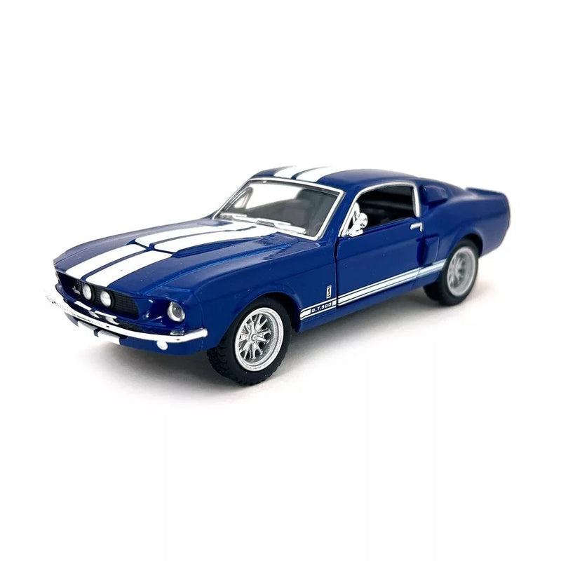 5372D)  Kinsmart 5" 1967 Shelby GT-500 Blue Color Diecast Model Toy Car 1:38