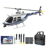 C138 Remote Control Helicopter, 1:33 Scale Bell206 Helicopter 2.4G 4CH RTF Si...