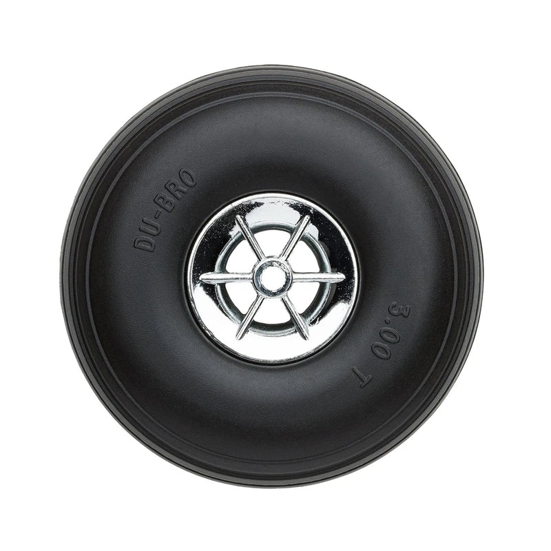 DU-BRO RC Airplane Wheels, 76.2 mm Diameter - Low Bounce RC Wheel for Airplane