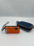 panasonic lumix dmc-ts25 digital camera orange no battery untested