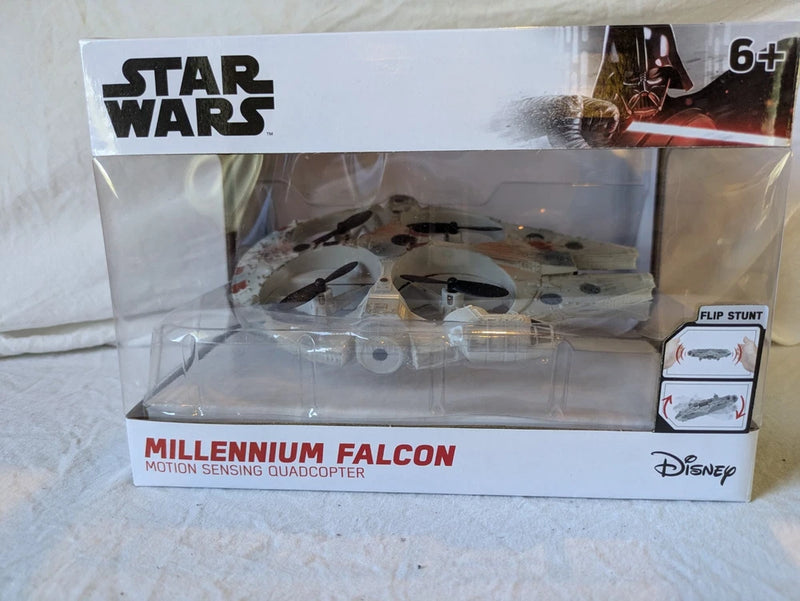 Star Wars Millennium Falcon motion-sensing drone quadcopter in retail box