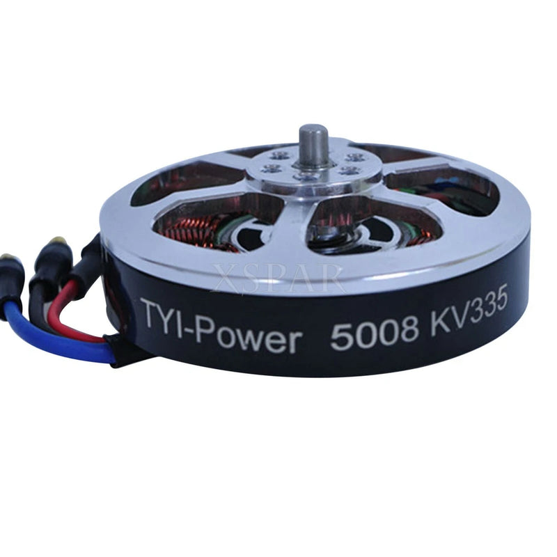 TYI-Power brushless disk motor 5008 KV335 with red/black wire leads and central shaft