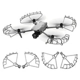 Propeller blade guard set with half-wrap protector rings for quadcopter propellers