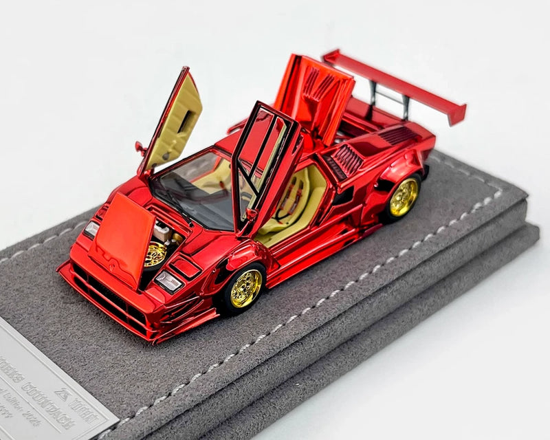 EY Topart 1:64 Plating Red LBWK Countach Sports Model Diecast Display Car