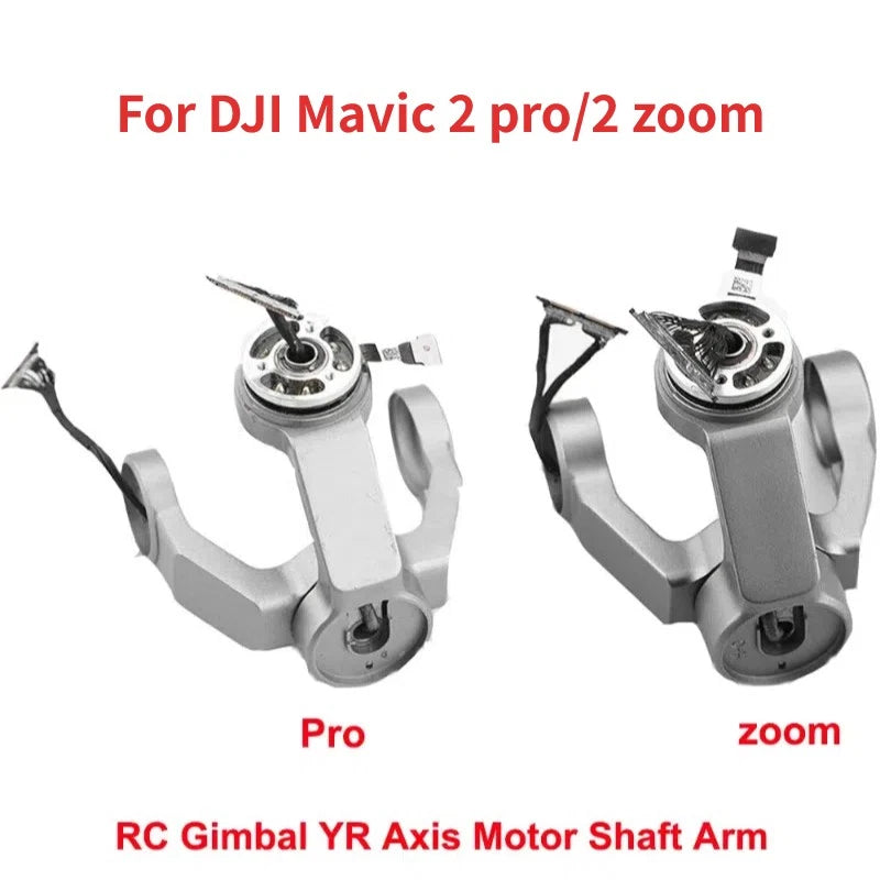 DJI Mavic 2 gimbal motor shaft arm assembly, grey metal for Pro/Zoom