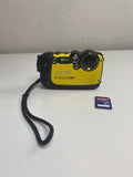 Excellent FUJIFILM FinePix XP200 16.4MP Digital Camera W Sd Card Yellow Working