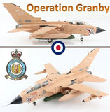 Hobby Master 1/72 Panavia Tornado GR.Mk 1 model, tan RAF jet with roundel and crest