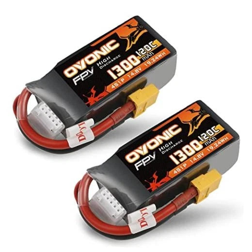 4s 120C 1300mAh 14.8V Lipo Battery with XT60 Plug for RC FPV Battery