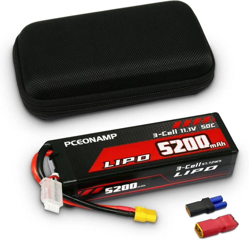 3S Lipo Battery 11.1V 50C 5200mAh with XT60 Plug High Capacity RC Cars Battery