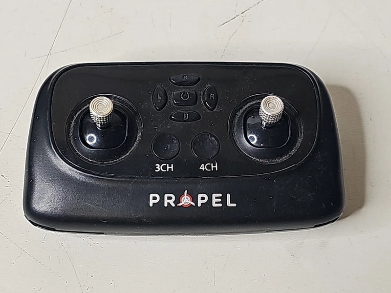 Propel drone remote controller with dual joysticks, PROPEL logo, and 3CH/4CH labels