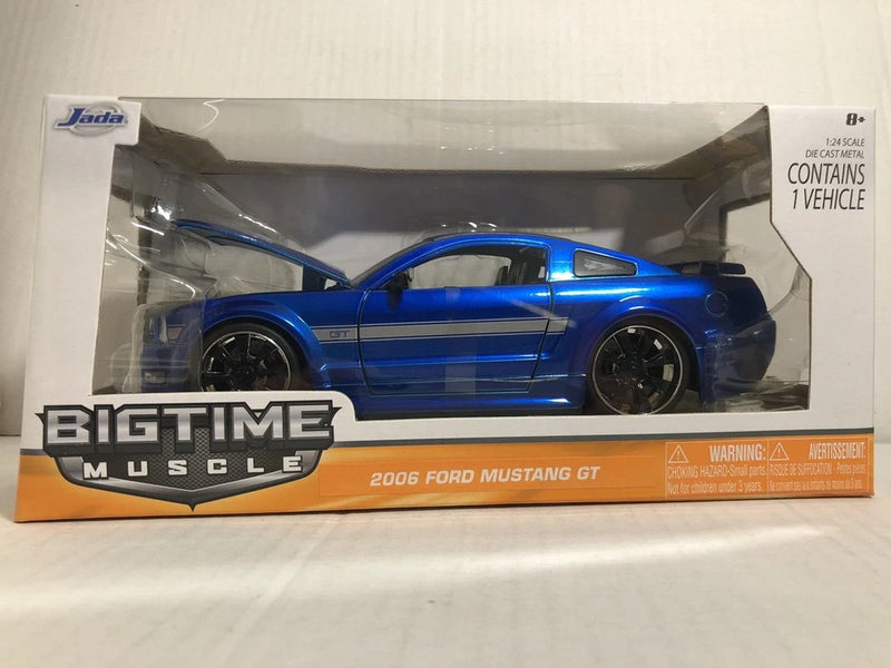 JADA BIGTIME BTM 2006 FORD MUSTANG GT BLUE 1:24 DIECAST MODEL CAR NIB  #93