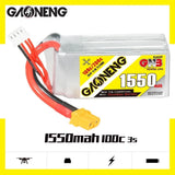 3s LiPo 11.1v 1500mah Upgrade 1550 100C/200C XT60 Battery GNB RC Car Boat Drone
