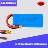 1PC 7.4V 3000mAh 25C Lipo battery XT30 Plug for MJX Bugs 8/6 B8 B6 RC Quadcopter