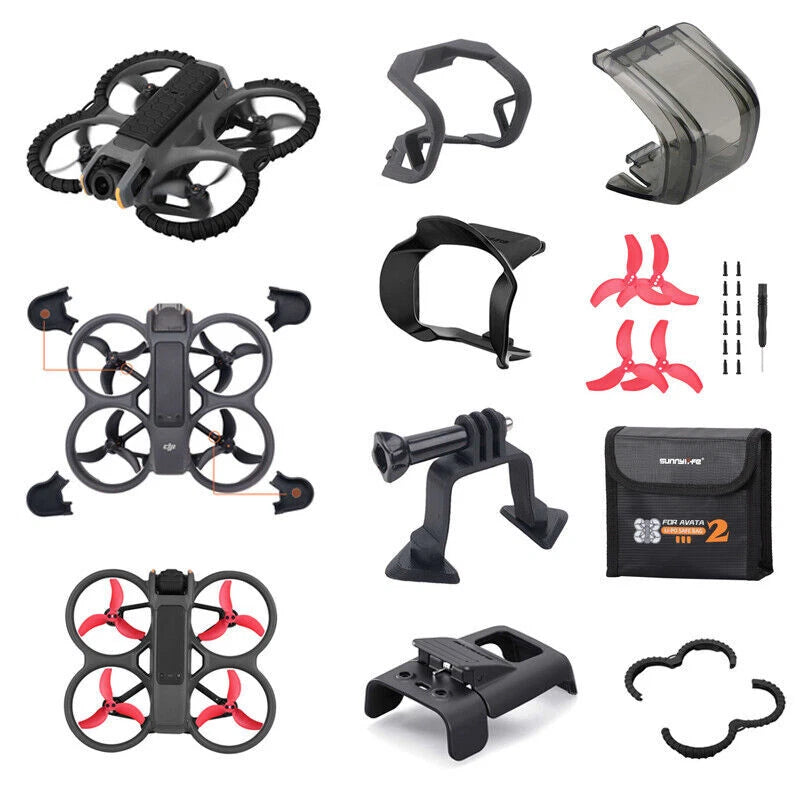 For DJI Avata 2 RC Bumper Lens Cap Propeller Protection Heighten Leg Accessories