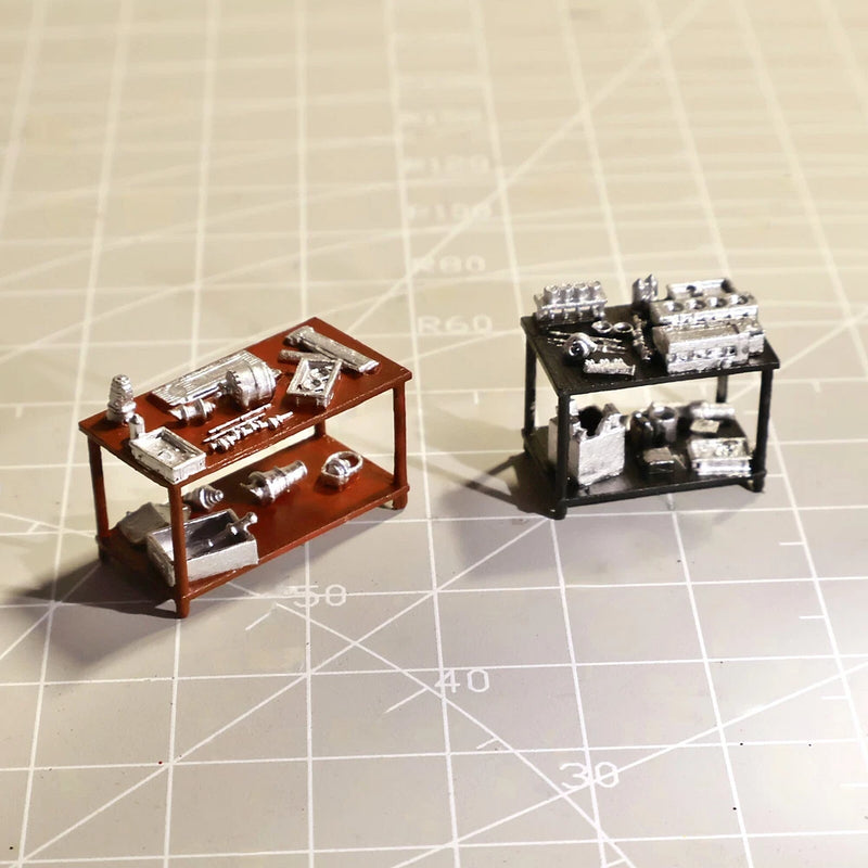 Diorama 1/64 Scale Garage Workbench Model Auto Repair Scene Accessories Model