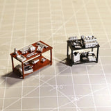 Diorama 1/64 Scale Garage Workbench Model Auto Repair Scene Accessories Model