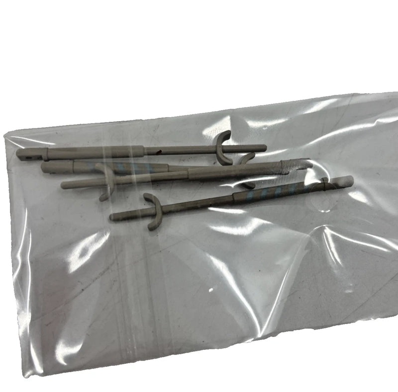 Gray drone propeller parts with brackets in sealed clear bag
