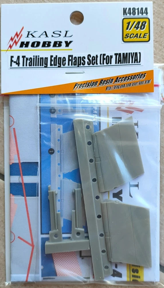 KASL Hobby 1/48 F-4 trailing edge flaps resin set in clear package