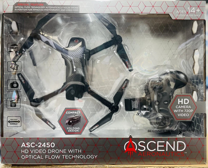Ascend Aeronautics ASC-2450 Premium HD Video Drone with Optical Flow Technology