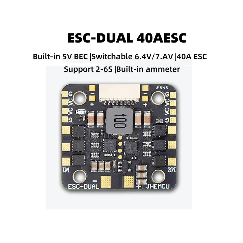 New RC FPV Racing Drone ESC Parts JHEMCU Brushless Wing  ESC-Dual 40A  2-6S