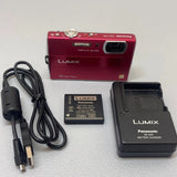 Panasonic LUMIX DMC-FP8-R Red 12.1MP Compact Camera 4.6x Zoom Tested From Japan