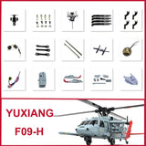 YUXIANG F09-H RC Helicopter Battery Main Tail Blade Lamp Fuselage Camera ESC GPS