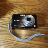 Panasonic LUMIX DMC-FS15 12.1MP Digital Camera - Black Leica Lens For Parts
