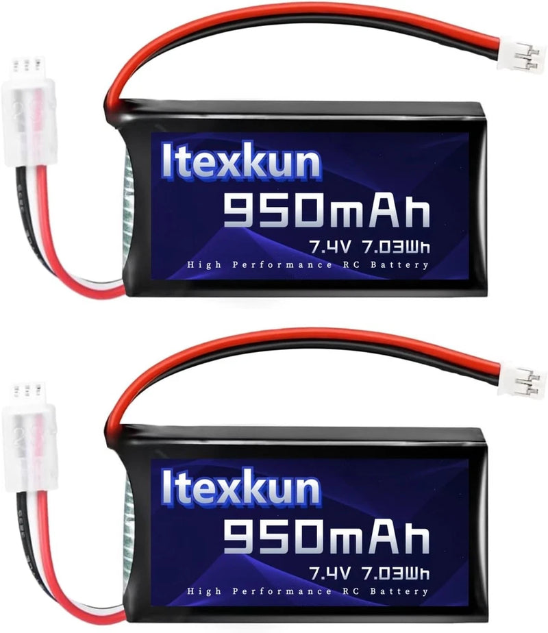 SCX24 Battery 7.4V 950mAh 35C Li po Batteries PH2.0 Plug for Axial SCX24 RC Battery