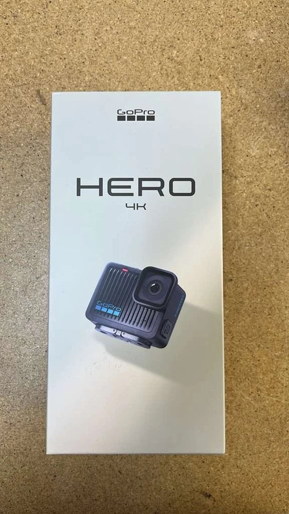 GoPro HERO action camera retail box, sealed, with camera and HERO lettering