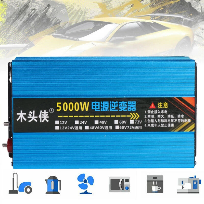 5000W Power Inverter DC 48V 60V To AC 220V Power Converter For Universal RV Car