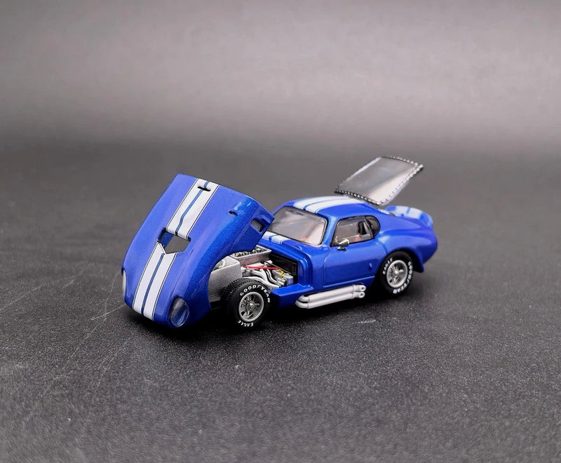 Fine Works 1/64 Shelby Daytona Diecast Toys Car Model Open Hood/Trunk Gift Blue