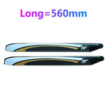 560mm Carbon Fiber Main Rotor Blades RC Accseesories For  550 RC Helicopter