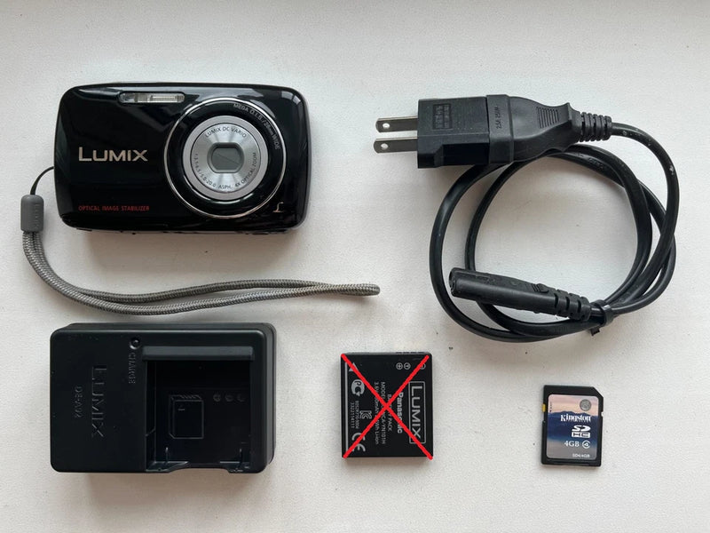 Panasonic Lumix DMC-S1 Compact Digital Camera - Black Gloss (TESTED) +4gb