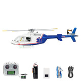FLYWING Bell407 RTR RC Helicopter 470 Class Model Plane One Click Return Battery Battery