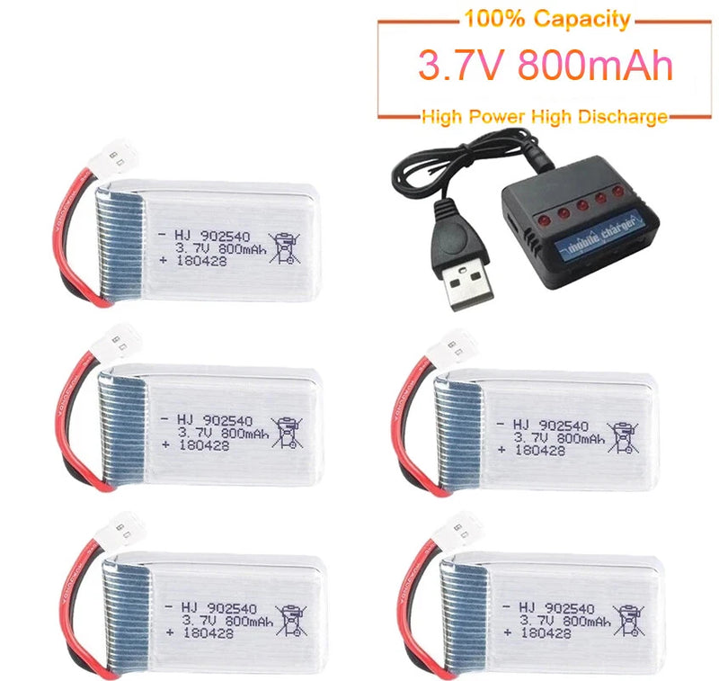 3.7V 800mAh Lipo Battery for Syma X5 X5C X5SC M68 MJX X705C SG600 RC Quadcopter